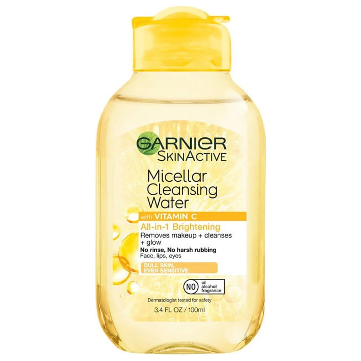 Garnier SkinActive Micellar Cleansing Water All in 1 Brightening with Vitamin C, Adult, 3.4 fl oz