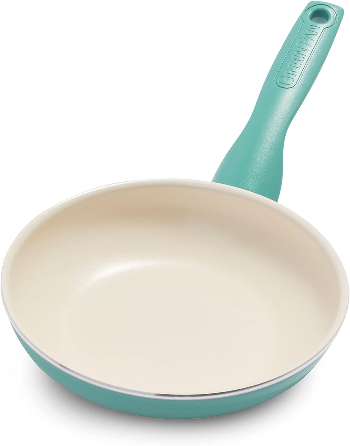 GreenPan Rio Healthy Ceramic Nonstick 7" Frying Pan Skillet, PFAS-Free, Dishwasher Safe, Turquoise