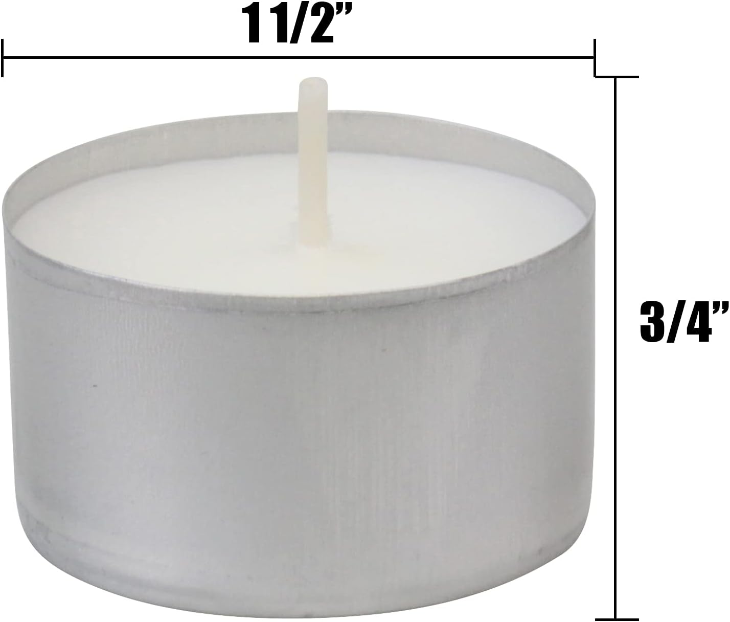 Stonebriar Long Burning Tea Light Candles, 6 to 7 Hour Extended Burn Time, White, Unscented, Bulk 200-Pack (SM-TL200)