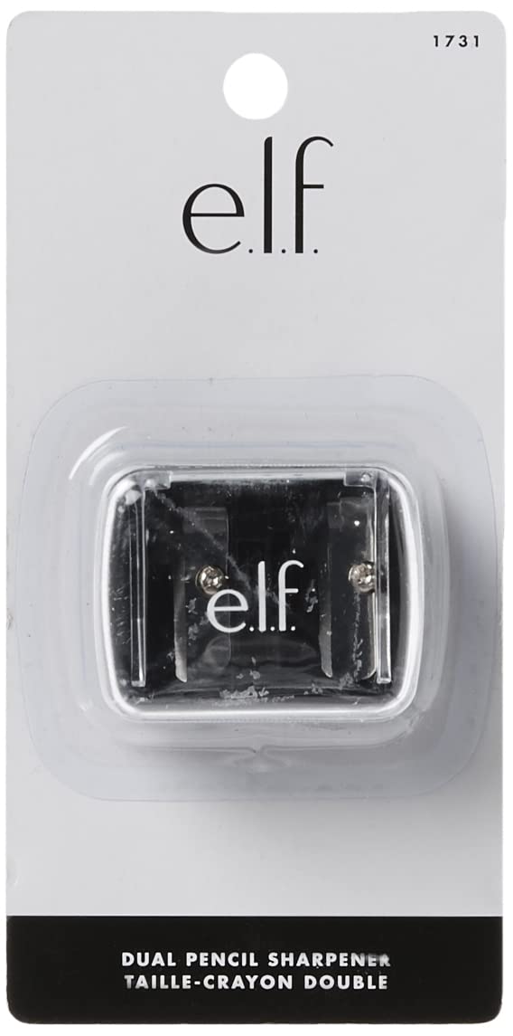 e.l.f. Dual-Pencil Sharpener, Convenient, Essential Tool, Sharpens, Easy To Clean, Travel-Friendly, Compact, Vegan & Cruelty-Free, Hand Powered, 1 Count (Pack of 1)