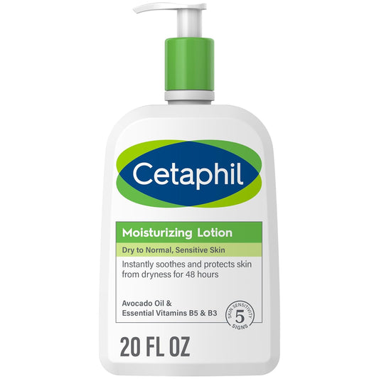 Cetaphil Body Moisturizer, Hydrating Moisturizing Lotion for All Skin Types, Suitable for Sensitive Skin, NEW 20 oz, Fragrance Free, Hypoallergenic, Non-Comedogenic