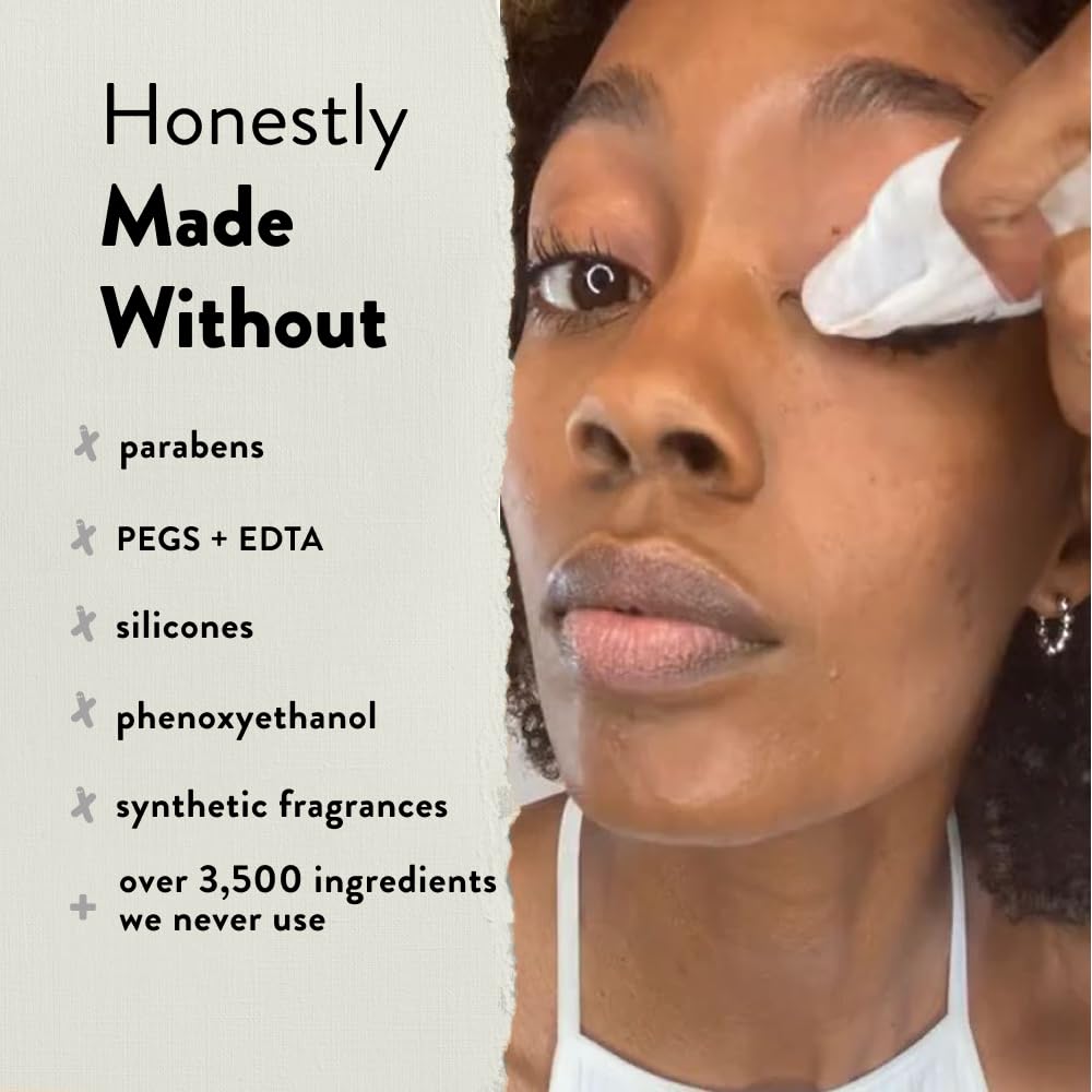 Honest Beauty Makeup Remover Facial Wipes | EWG Verified, Plant-Based, Hypoallergenic | 30 Count 3 Pack