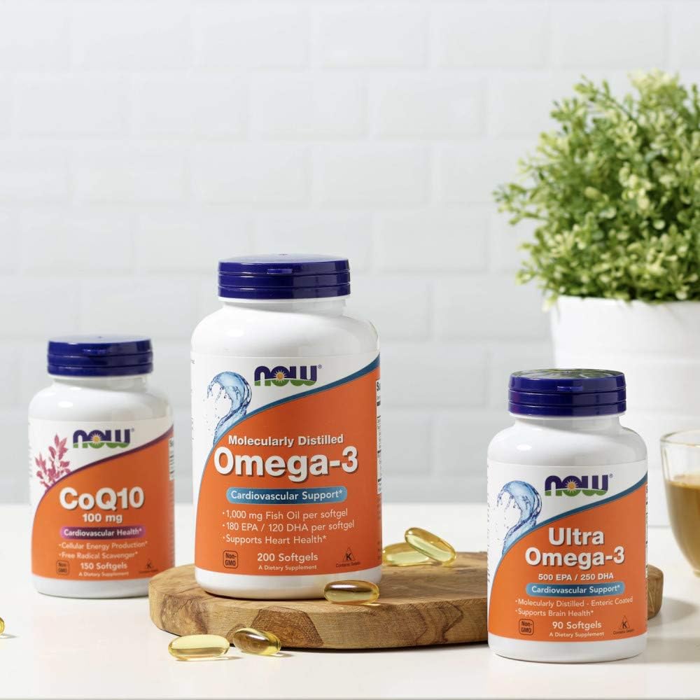 NOW Foods Omega 3 Fish Oil, 1000 mg, 200 Softgels