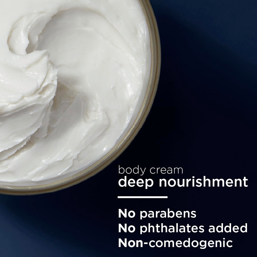 Vaseline Radiant X Deep Nourishment Body Cream 100% Pure Shea Butter, Coconut Oil, Vitamin C, & Peptides, 10 OZ