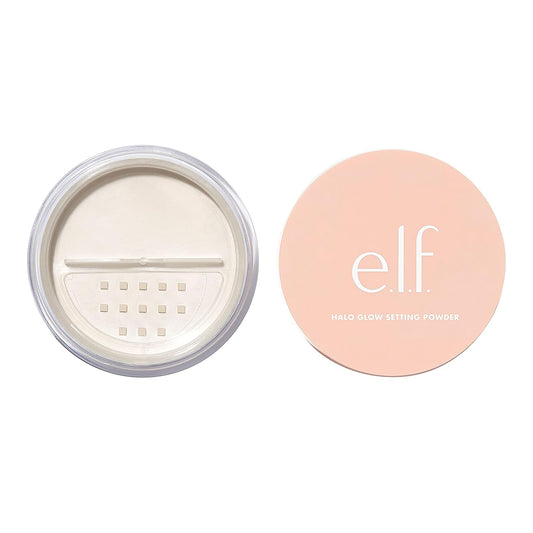 e.l.f., Halo Glow Setting Powder, Silky, Weightless, Blurring, Smooths, Minimizes Pores and Fine Lines, Creates Soft Focus Effect, Light, Semi-Matte Finish, 0.24 Oz