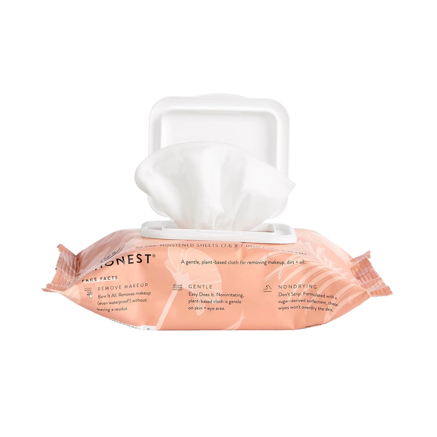 Honest Beauty Makeup Remover Facial Wipes | EWG Verified, Plant-Based, Hypoallergenic | 30 Count 3 Pack