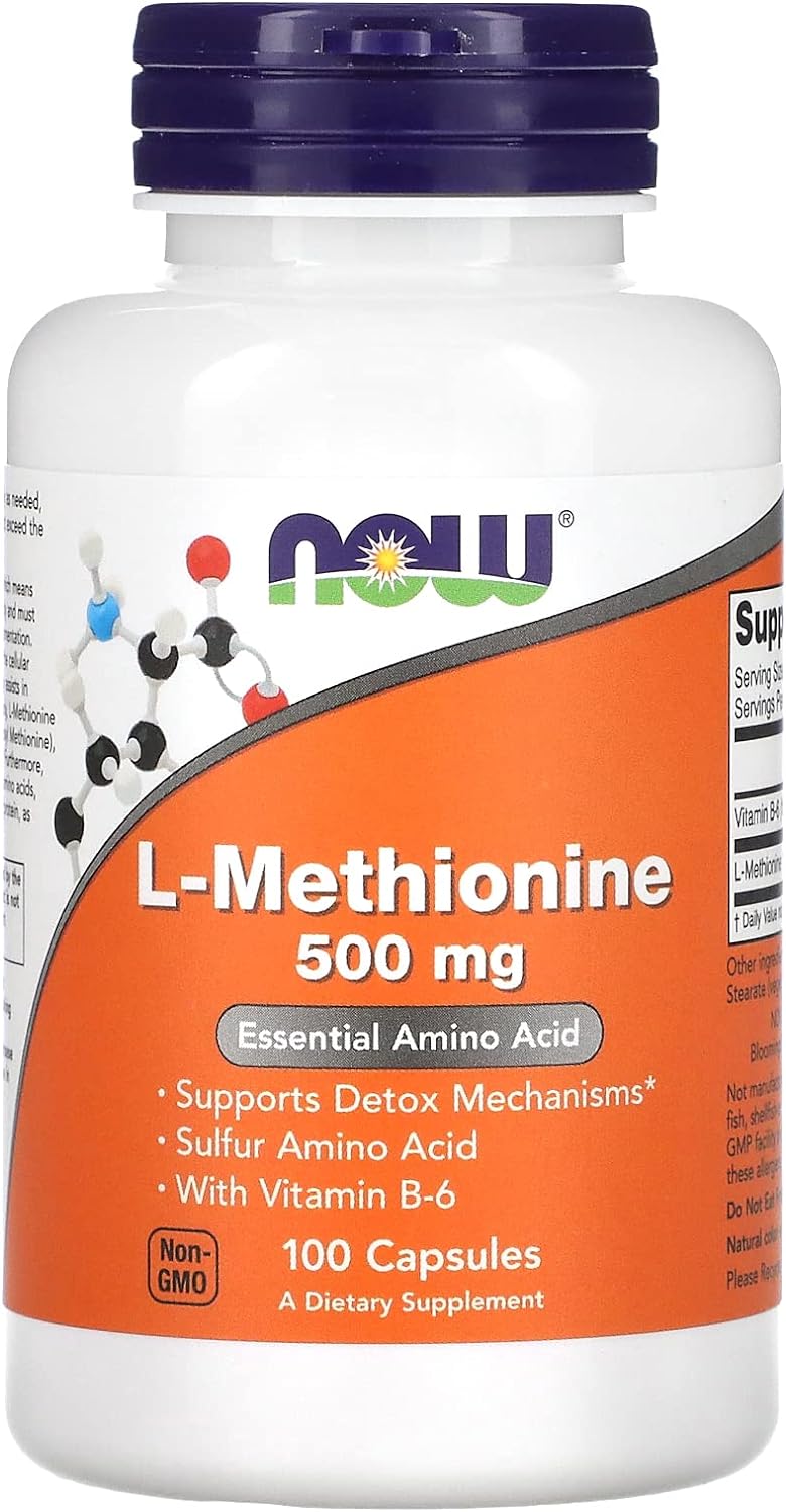 NOW Foods L-Methionine, 500 mg, 100 Capsules