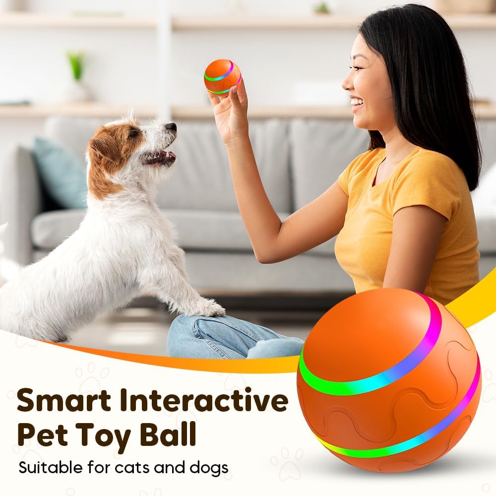 Vibrating Dog Ball, Moving Dog Ball, Shaky Ball Toy for Dogs, Interactive Bouncing Ball for Dog, Automatic Moving Dog Toy Ball, Shaking Dog Ball for Small Medium Large Dogs