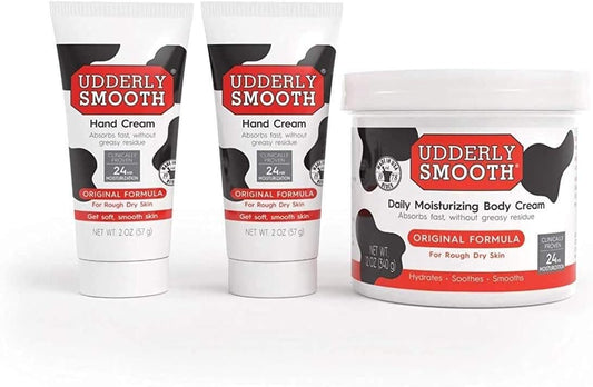 UDDERLY SMOOTH NonGreasy Hand and Body Moisturizer Cream Bundle 1 Kit, 3 Count