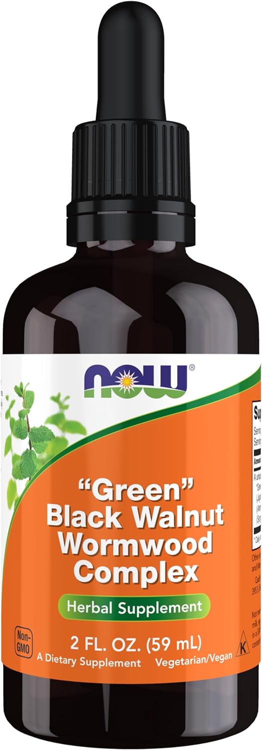 NOW Foods "Green" Black Walnut Wormwood Complex Liquid, 2 fl. oz.