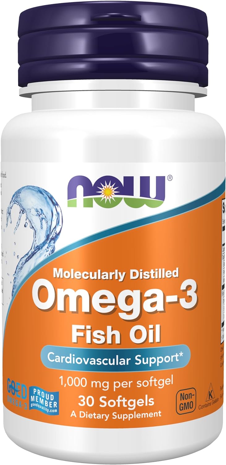 NOW Foods Omega-3 Fish Oil, 1000 mg, 30 Softgels