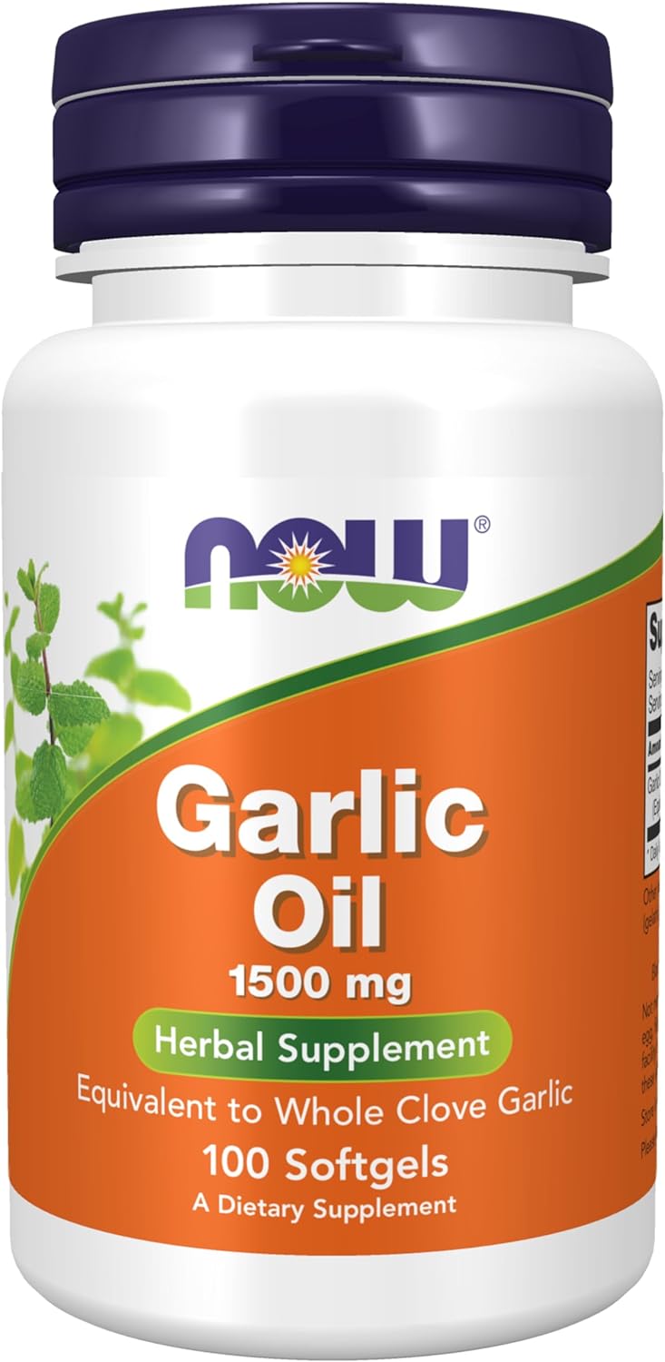 NOW Foods Garlic Oil, 1500 mg, 100 Softgels