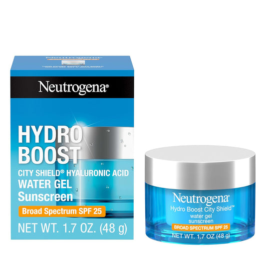 Neutrogena Hydro Boost Face Moisturizer with SPF 25, Hydrating Facial Sunscreen, Oil-Free and Non-Comedogenic Water Gel Face Lotion 1.7 oz