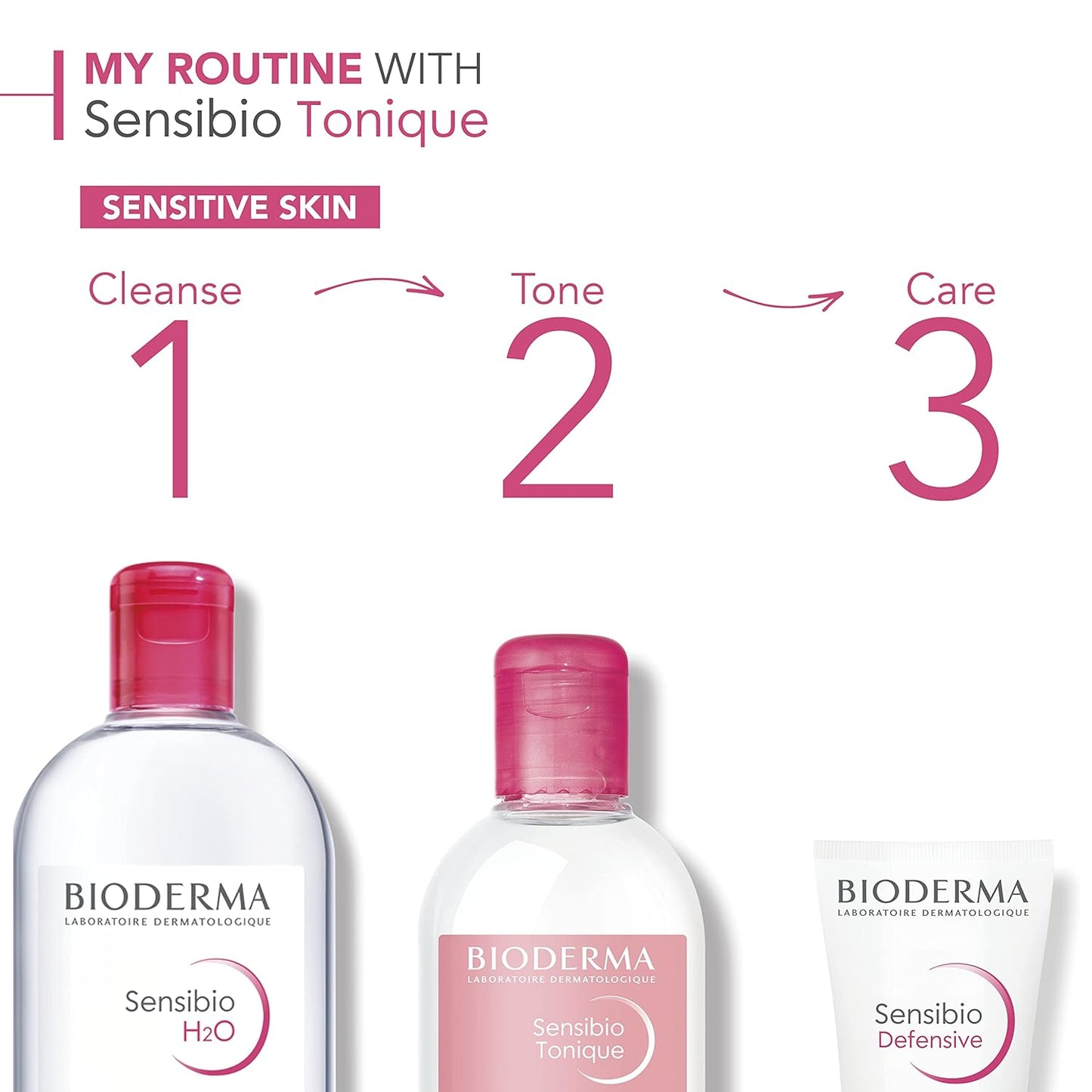 Bioderma - Sensibio - H2O Micellar Water - Makeup Remover Cleanser - Face Cleanser for Sensitive Skin