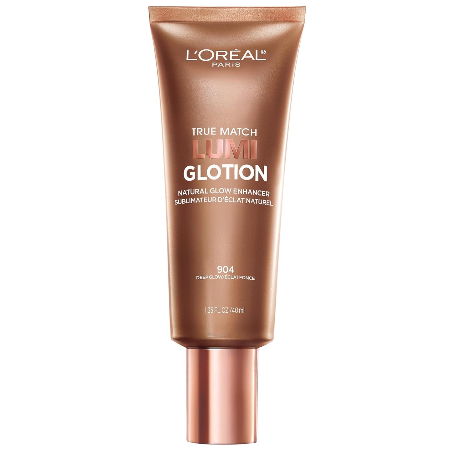 L’Oréal Paris Makeup True Match Lumi Glotion, Natural Glow Enhancer, Illuminator Highlighter Skin Tint, for an All Day Radiant Glow, Deep, 1.35 Ounces