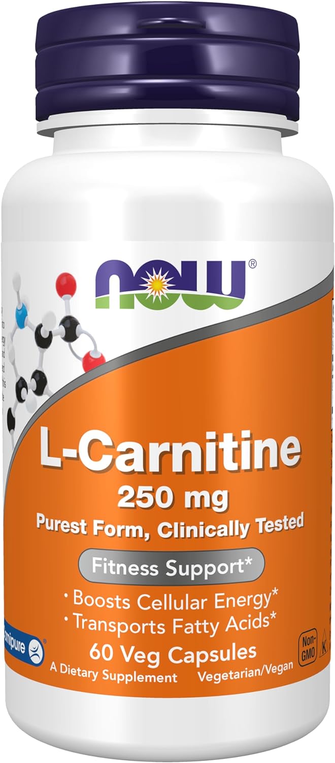 NOW Foods L-Carnitine, 250 mg, 60 Veg Capsules