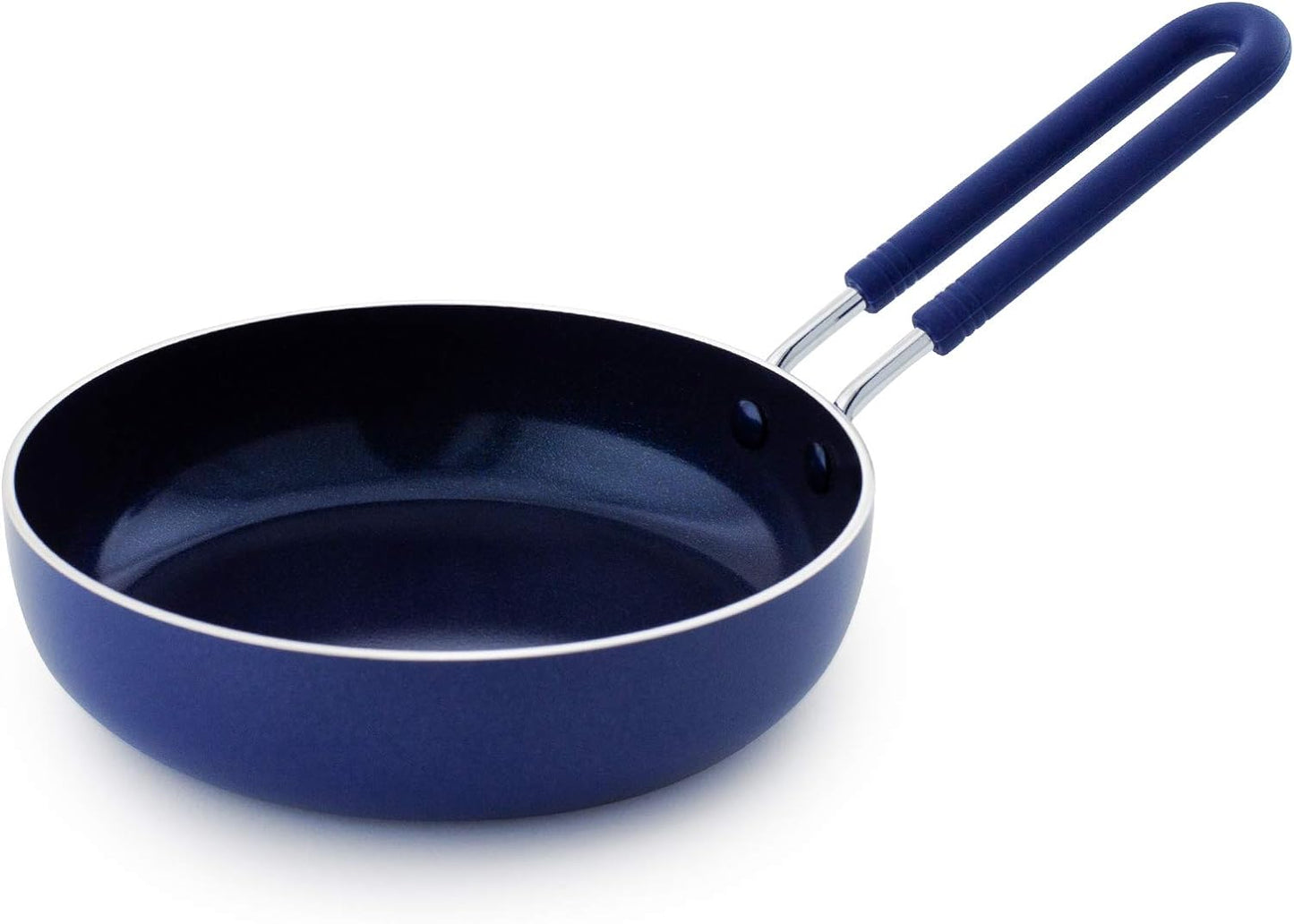 Blue Diamond Cookware Healthy Ceramic Nonstick Mini Egg Pan, Blue