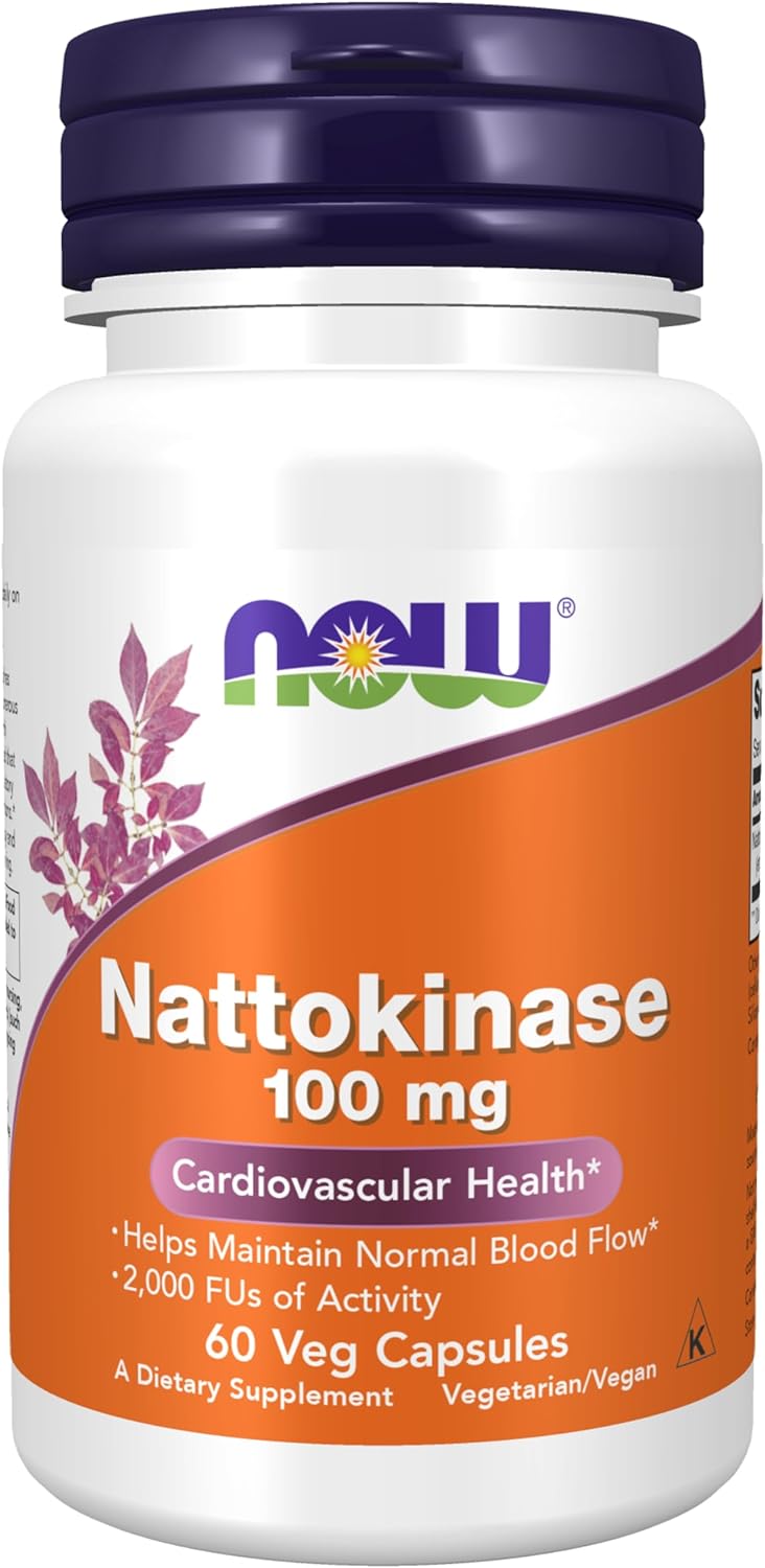 NOW Foods Nattokinase, 100 mg, 60 Veg Capsules