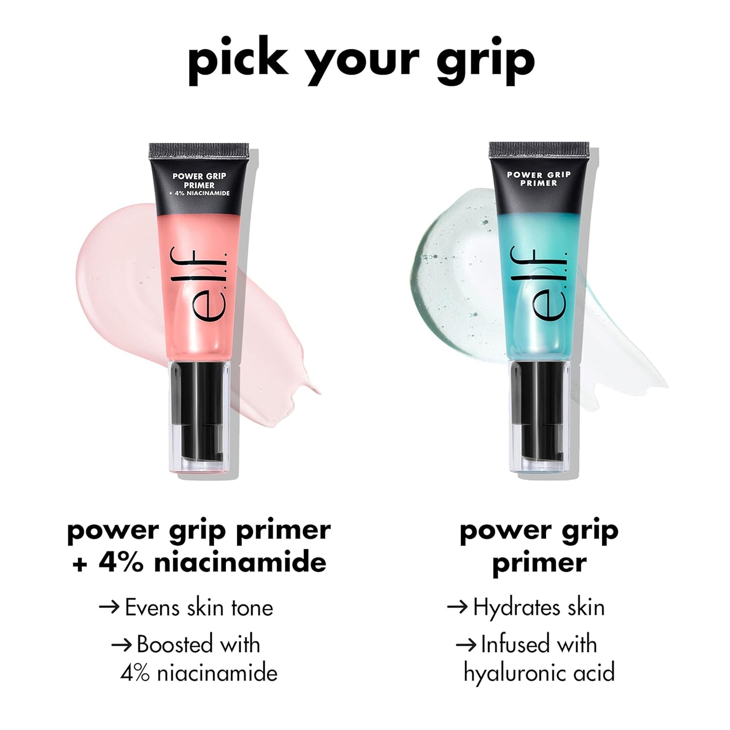 e.l.f. Power Grip Primer, Gel-Based & Hydrating Face Primer For Smoothing Skin & Gripping Makeup, Moisturizes & Primes