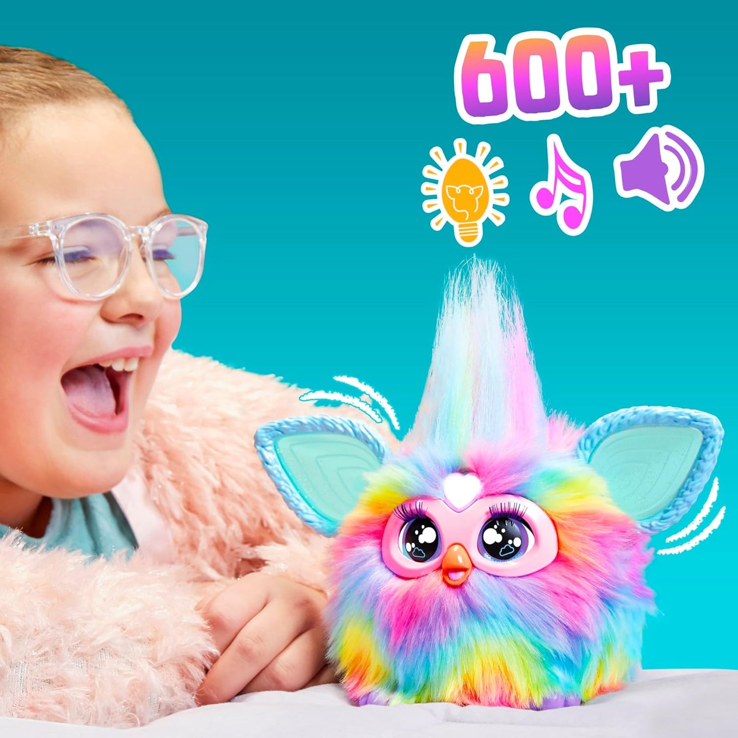 Furby, 15 Fashion Accessories, Interactive Plush Toys for 6 Year Old Girls & Boys & Up, Voice Activated Animatronic