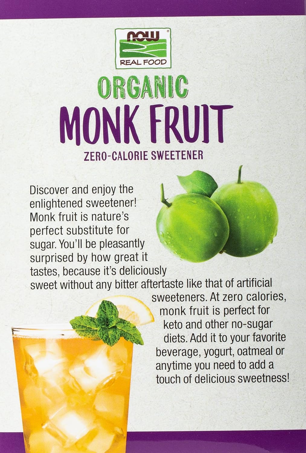 Now Foods Organic Monk Fruit, 70 Packets