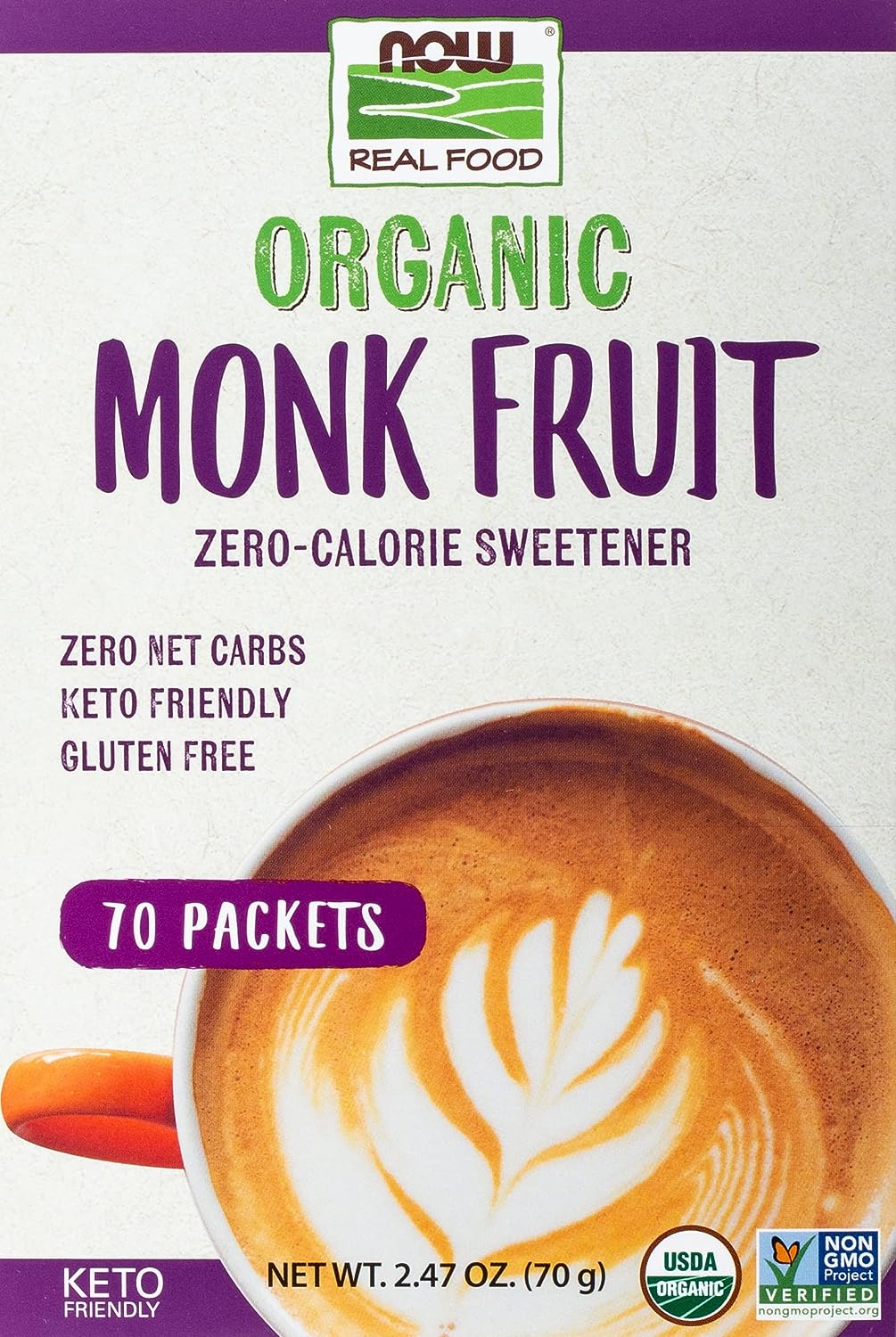 Now Foods Organic Monk Fruit, 70 Packets