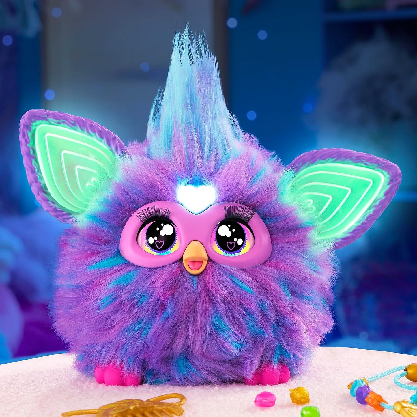 Furby, 15 Fashion Accessories, Interactive Plush Toys for 6 Year Old Girls & Boys & Up, Voice Activated Animatronic