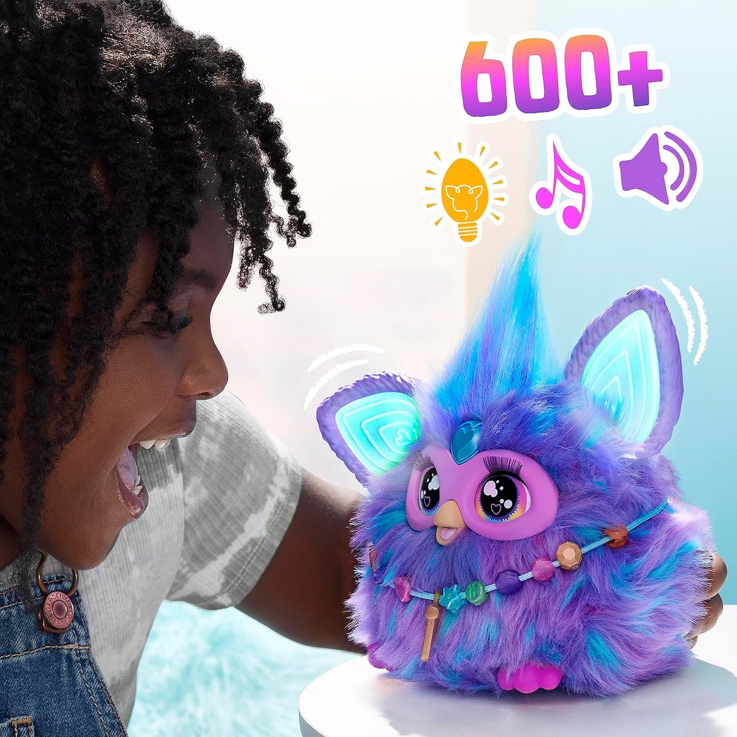 Furby, 15 Fashion Accessories, Interactive Plush Toys for 6 Year Old Girls & Boys & Up, Voice Activated Animatronic