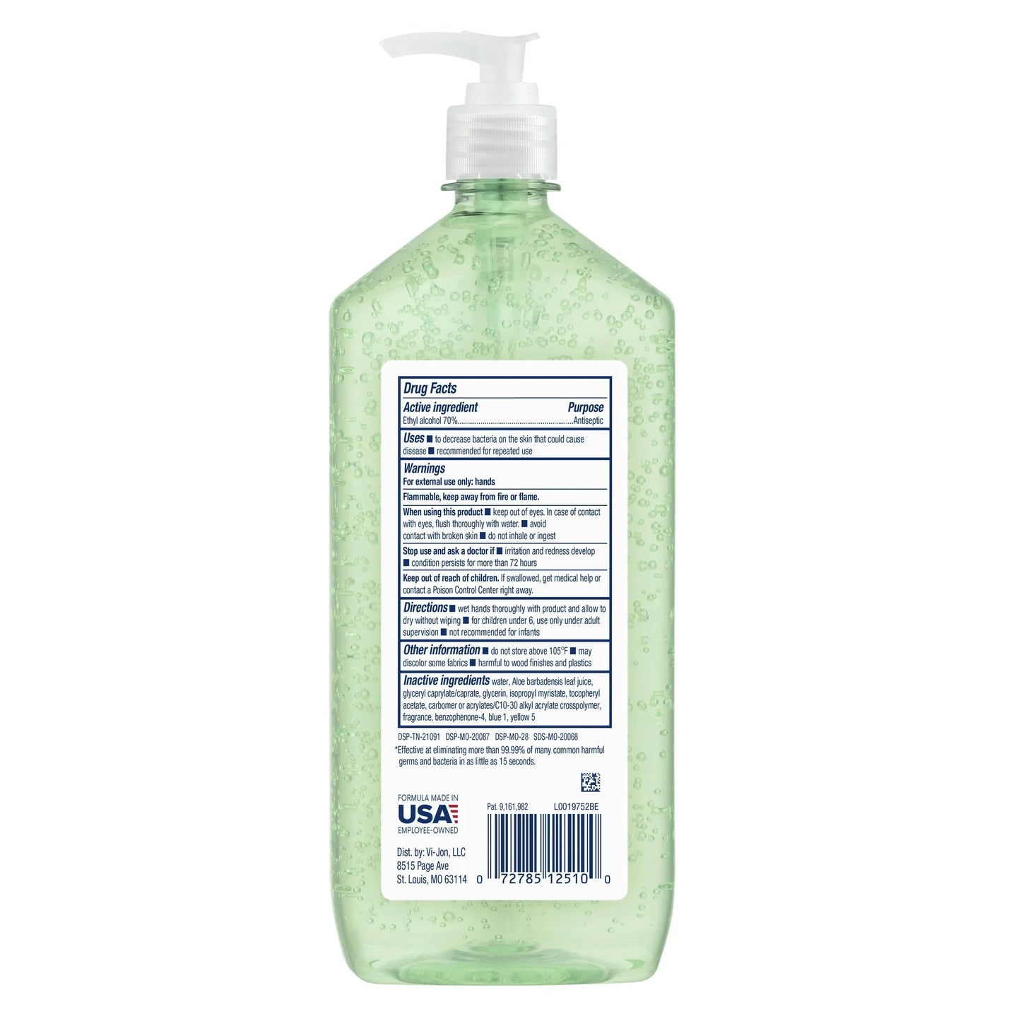 Germ-X Advanced Hand Sanitizer, Aloe, 1 L