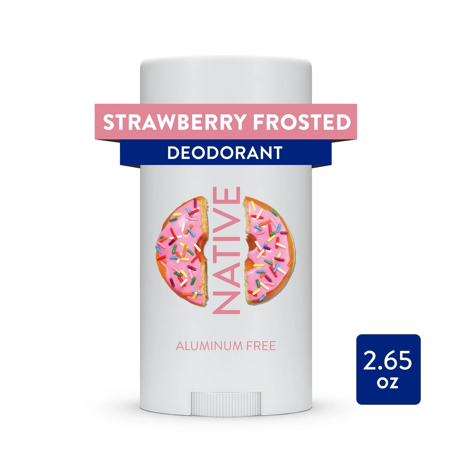 Native Dunkin' Deodorant, Aluminum Free, Strawberry Frosted Deodorant, 2.65 oz