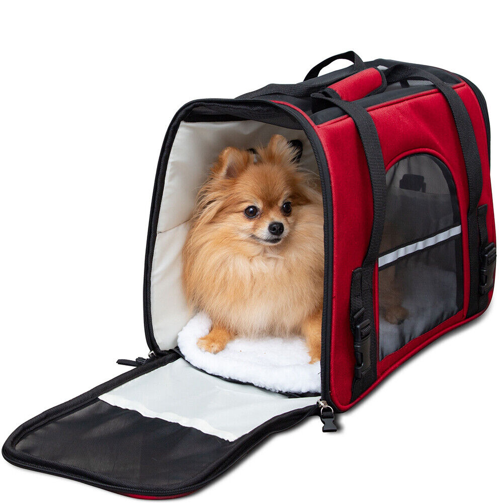 Pet Dog Cat Carrier Travel Tote Bag Comfort Case Soft Sided Airline Approved