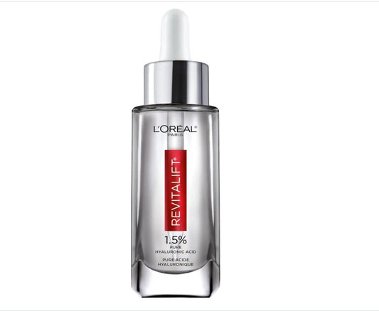 L’Oréal Paris Revitalift 1.5% Pure Hyaluronic Acid Face Serum, Hydrate & Reduce Wrinkles, Fragrance Free 1 oz