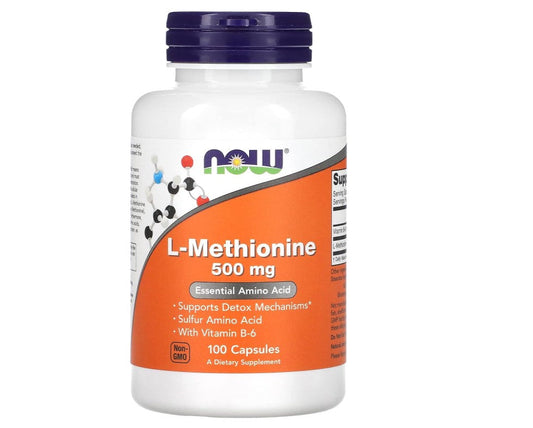 NOW Foods L-Methionine, 500 mg, 100 Capsules