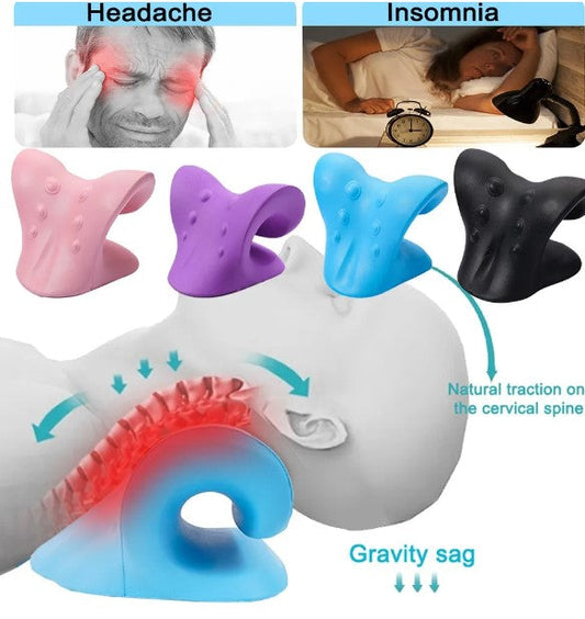 Neck Stretcher Shoulder Massage Cervical Spine Stretch Gravity Muscle Relaxation Traction Pillow Relieve Pain Spine Correction