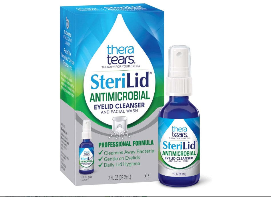 TheraTears SteriLid Eyelid Cleanser and Face Wash, for irritated eyes, 2 fl oz Spray