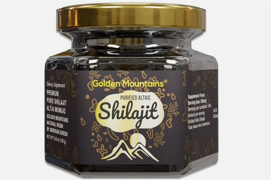 Golden Mountains Shilajit Resin Premium Pure Authentic Siberian Altai 100g