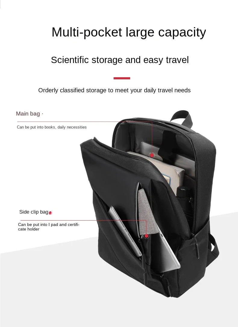 Large Capacity Waterproof Backpack , Casual Fashion Laptop Bag, Wear-Resistant,