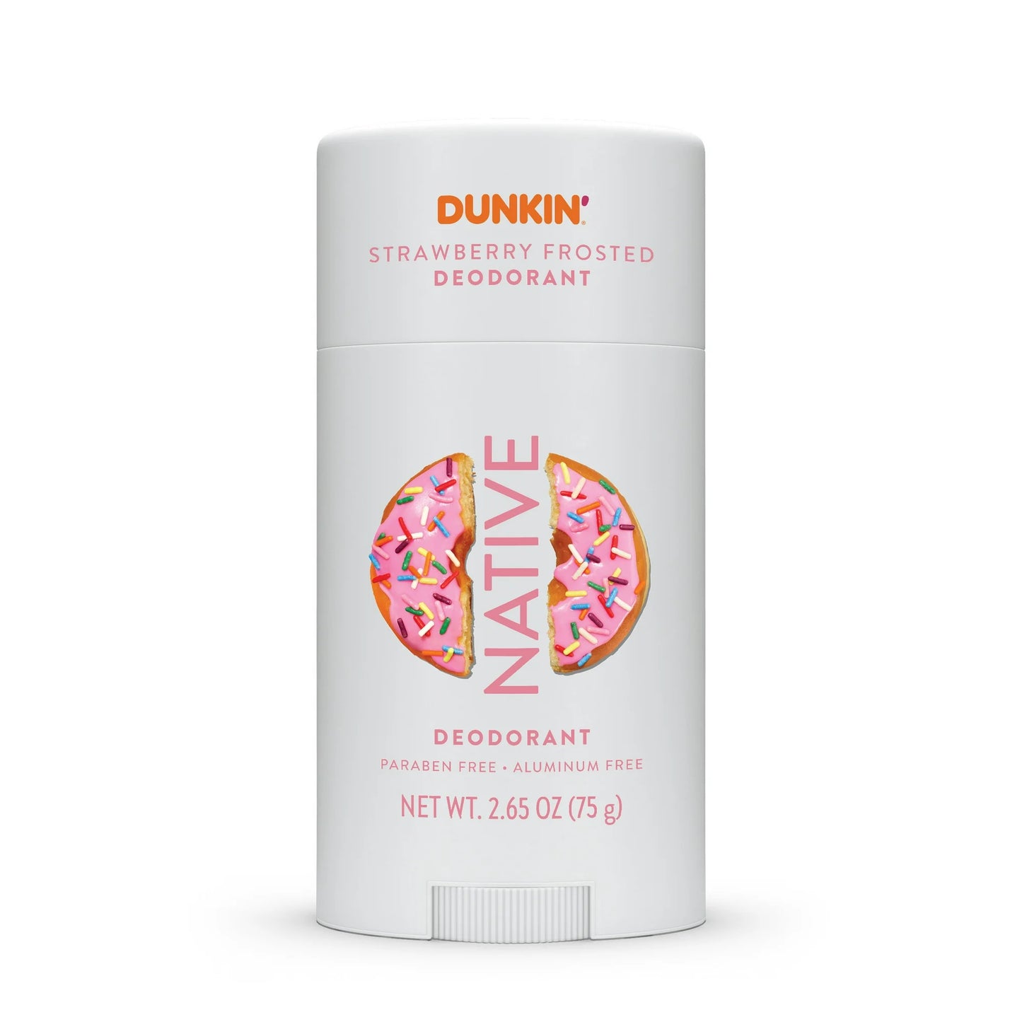 Native Dunkin' Deodorant, Aluminum Free, Strawberry Frosted Deodorant, 2.65 oz