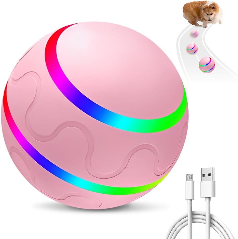 Vibrating Dog Ball, Moving Dog Ball, Shaky Ball Toy for Dogs, Interactive Bouncing Ball for Dog, Automatic Moving Dog Toy Ball, Shaking Dog Ball for Small Medium Large Dogs