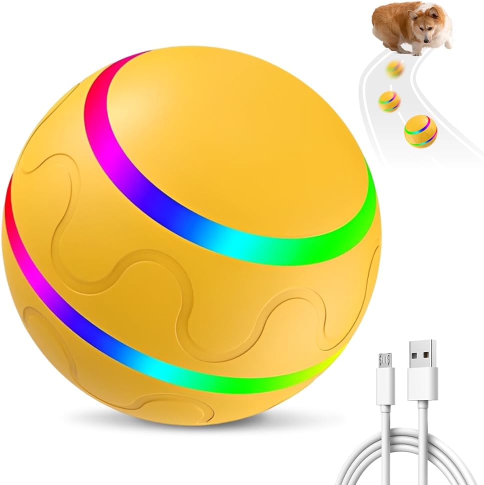 Vibrating Dog Ball, Moving Dog Ball, Shaky Ball Toy for Dogs, Interactive Bouncing Ball for Dog, Automatic Moving Dog Toy Ball, Shaking Dog Ball for Small Medium Large Dogs