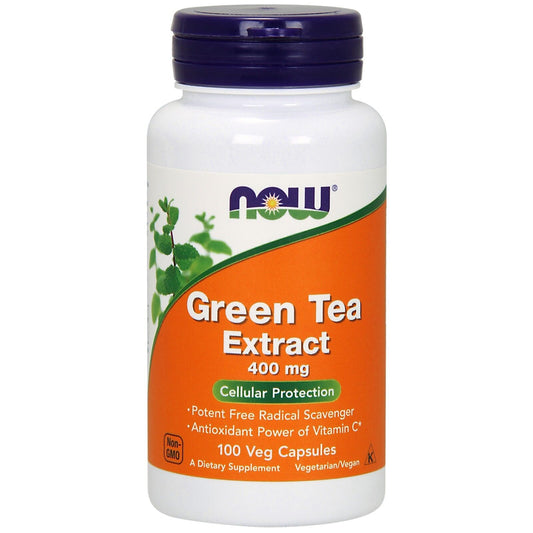 NOW Foods Green Tea Extract, 400 mg, 100 Veg Capsules