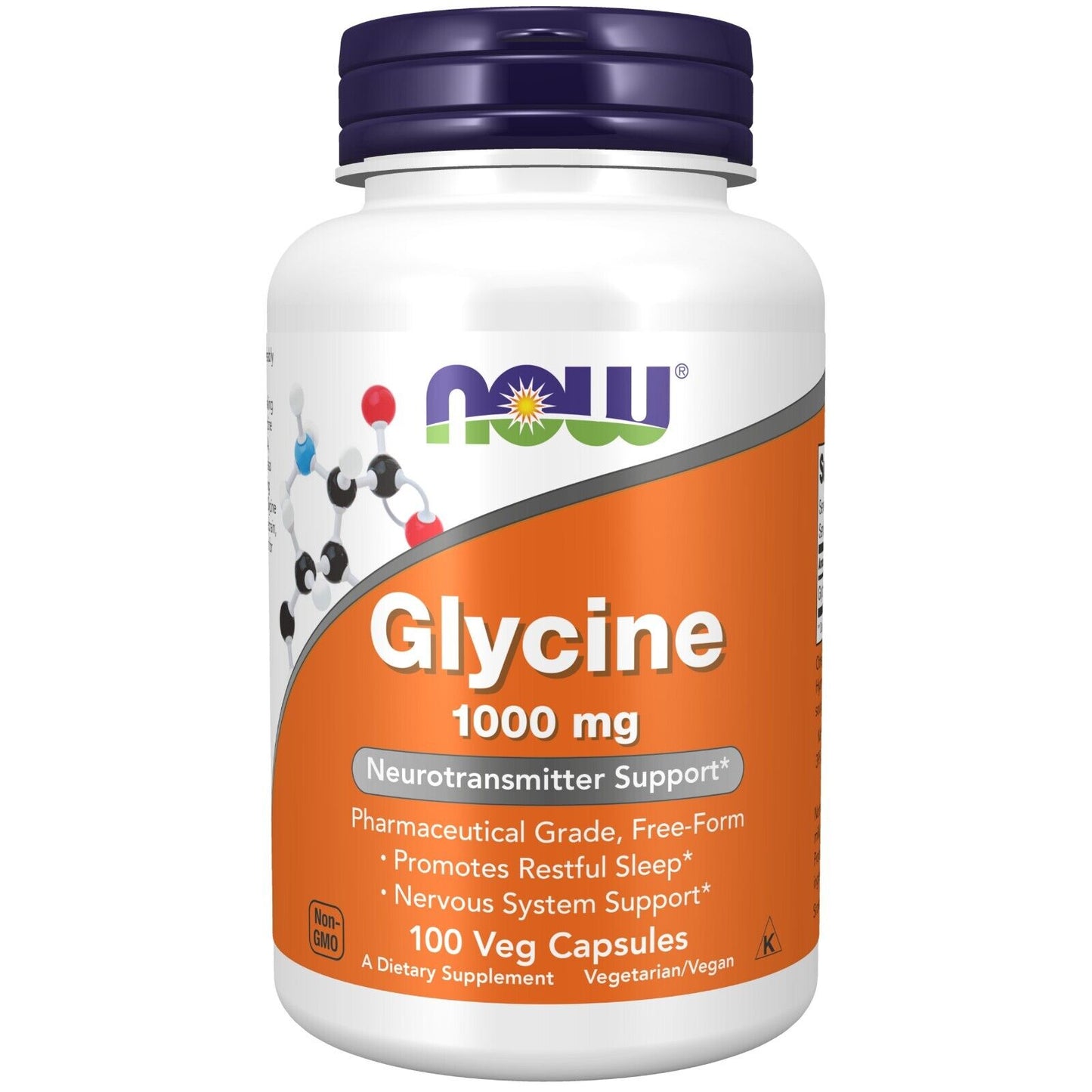 NOW Foods Glycine 1000mg, 100 Veg Capsules