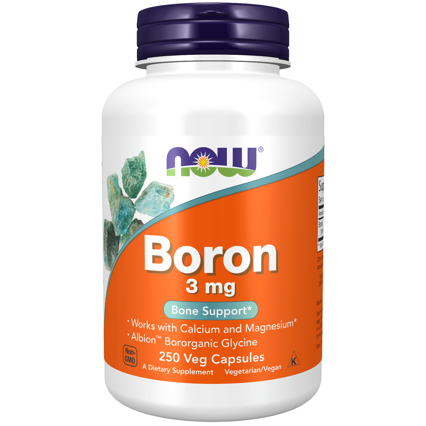 NOW Foods Boron, 3 mg, 250 Capsules