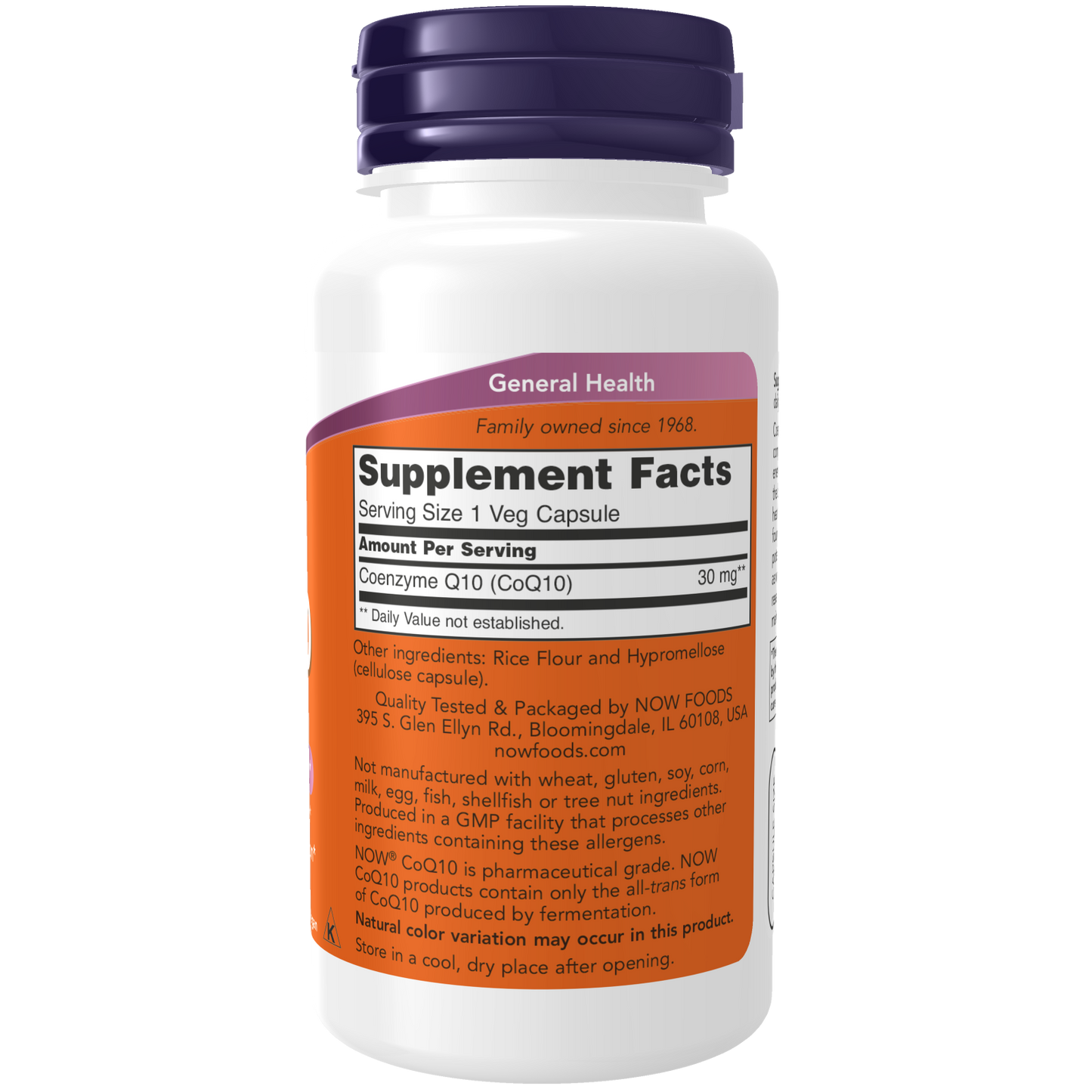 NOW Foods CoQ10, 30 mg, 60 Veg Capsules