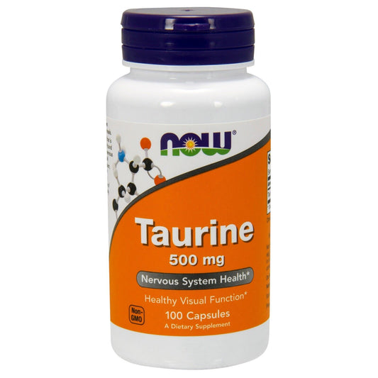 NOW Foods Taurine, 500 mg, 100 Capsules