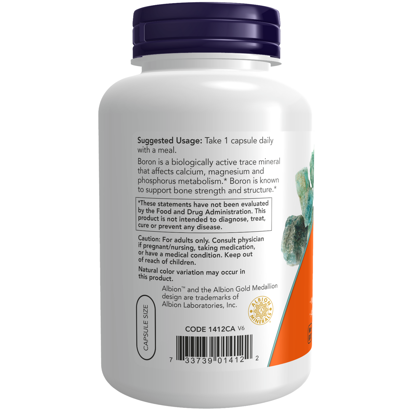 NOW Foods Boron, 3 mg, 250 Capsules