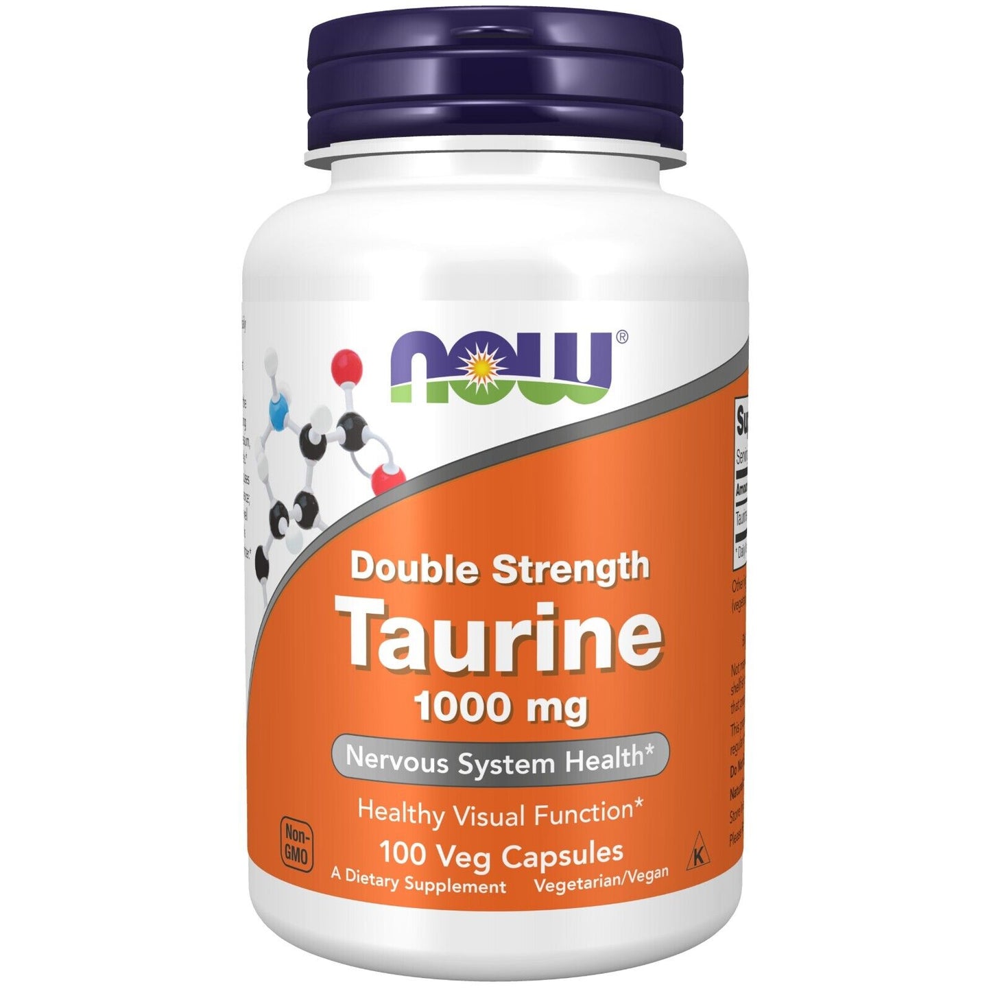 NOW Foods Double Strength Taurine 1,000 mg, 100 Veg Capsules