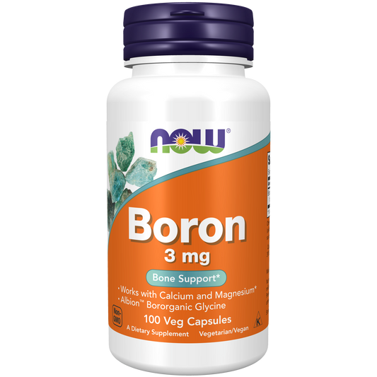 NOW Foods Boron, 3 mg, 100 Capsules