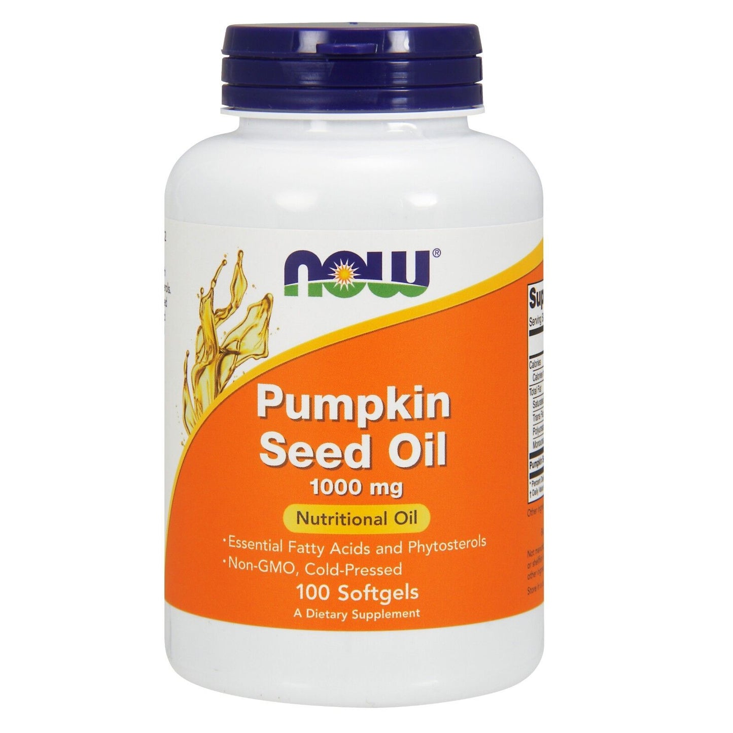 NOW Foods Pumpkin Seed Oil, 1000 mg, 100 Soft gels