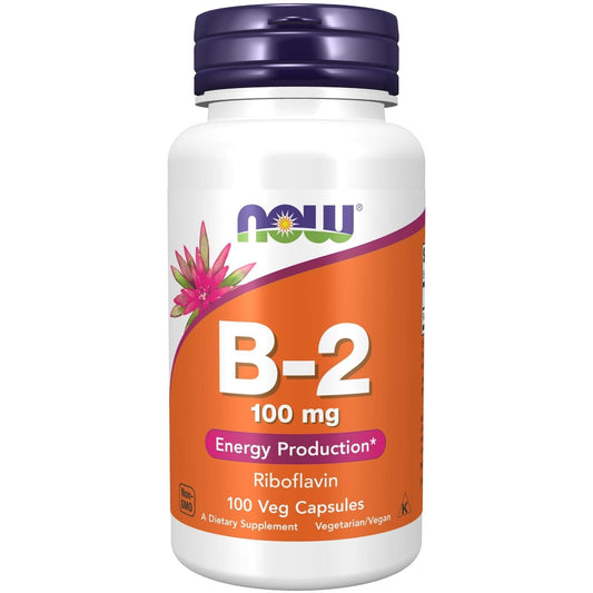 NOW Foods B-2 100 mg, 100 Veg Capsules